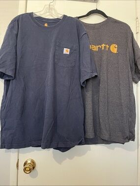 Carhartt Navy & Charcoal Graphic Pocket Tee Pair (Bundle)